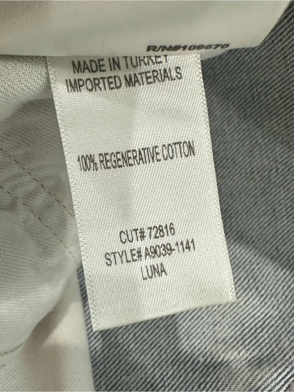 AGOLDE high rise pieces tapered Luna jeans size 24 light wash